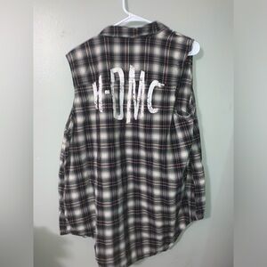 harley davidson motorcycles flannel vest
